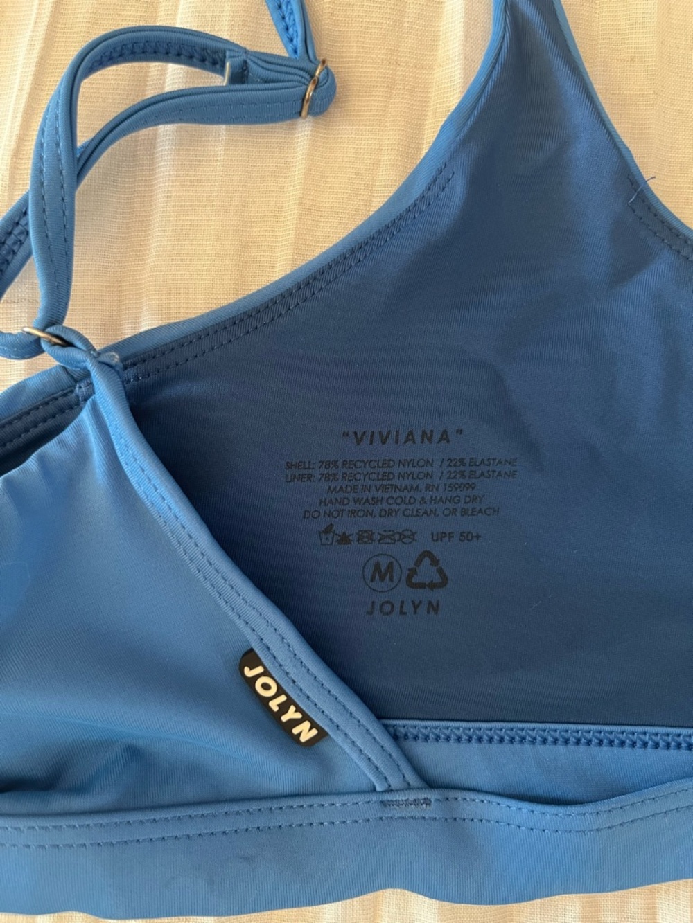 Jolyn Swim Bikini Viviana Top and Natia Bottom in Blue Size M - Picture 6 of 9